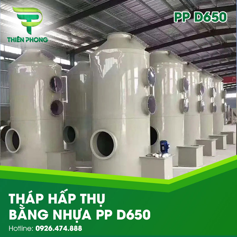 Tháp Hấp Thụ Bằng Nhựa PP D650 24 thap hap thu bang nhua pp d650