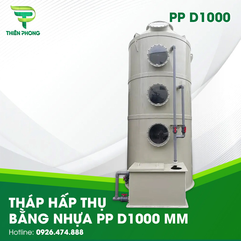 Xử lý khí thải bằng phương pháp hấp thụ 19 thap hap thu bang nhua pp d1000
