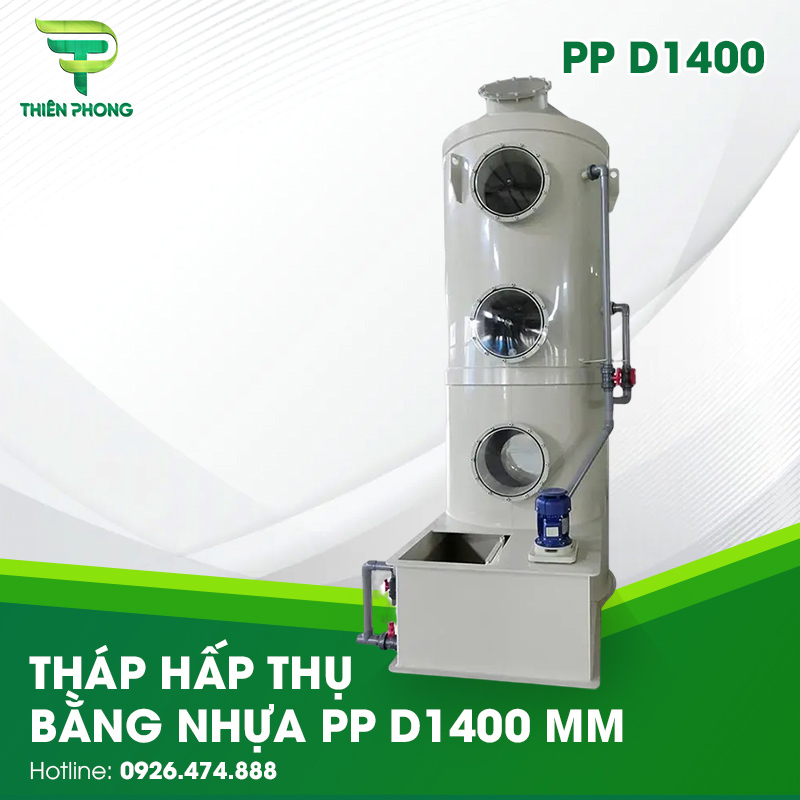 Tháp Hấp Thụ Bằng Nhựa PP D1400 25 thap hap thu bang nhua pp d1400mm