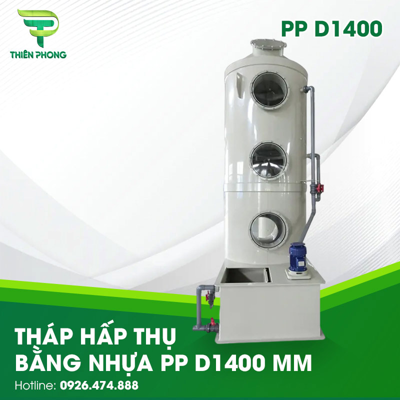 Tháp Hấp Thụ Bằng Nhựa PP D1400 24 thap hap thu bang nhua pp d1400mm