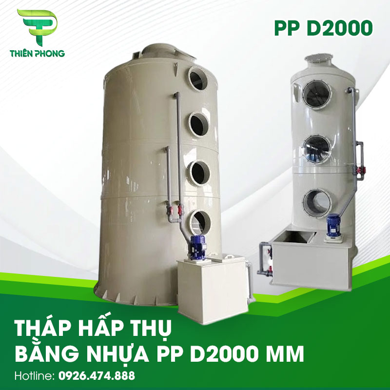 Tháp Hấp Thụ Bằng Nhựa PP D2000 25 thap hap thu bang nhua pp d2000