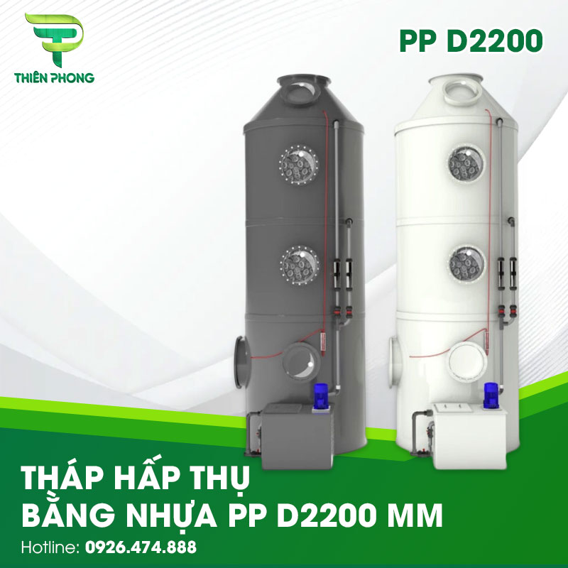 Tháp Hấp Thụ Bằng Nhựa PP D2200 29 thap hap thu bang nhua ppmm