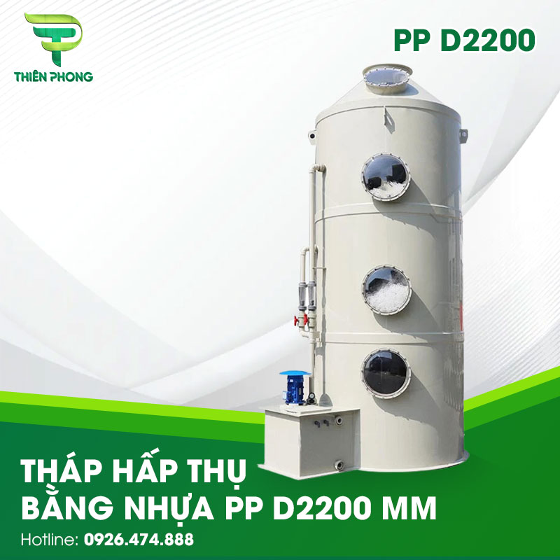 Tháp Hấp Thụ Bằng Nhựa PP D2200 28 thap hap thu bang nhua ppmm
