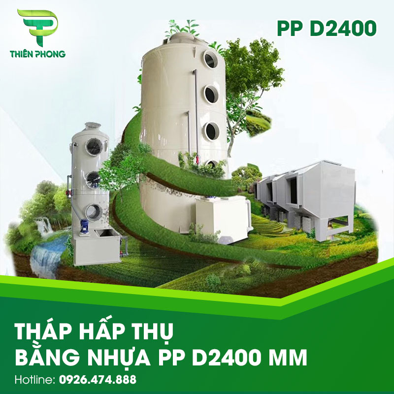 Tháp Hấp Thụ Bằng Nhựa PP D2400 26 thap hap thu bang nhua pp d2400 mm