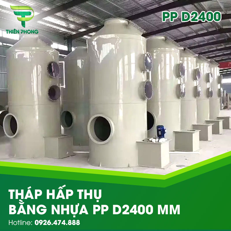 Tháp Hấp Thụ Bằng Nhựa PP D2400 30 thap hap thu bang nhua pp d2400 mm