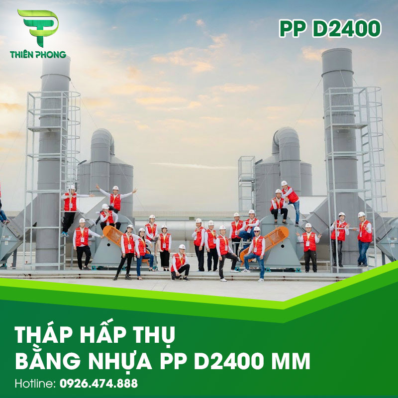 Tháp Hấp Thụ Bằng Nhựa PP D2400 28 thap hap thu bang nhua pp d2400 mm
