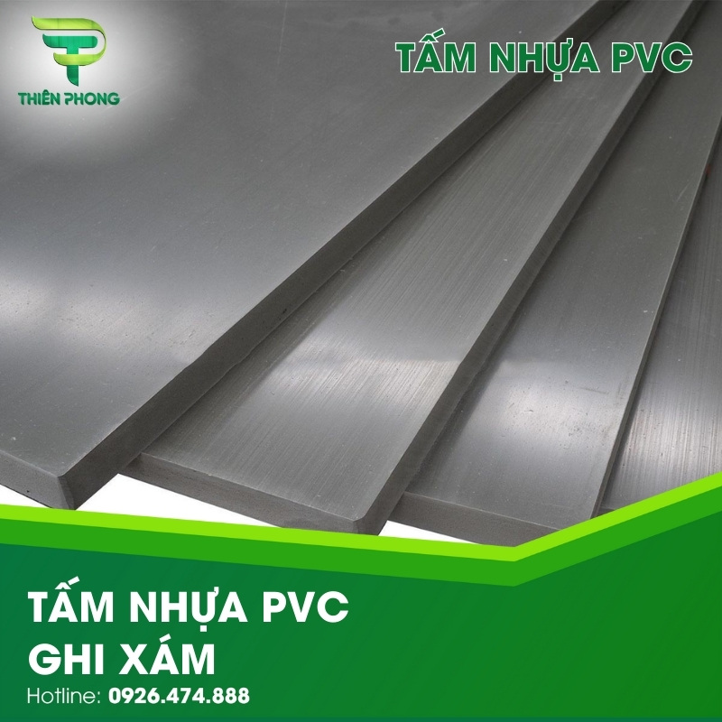 Tấm Nhựa PVC Ghi Xám 21 tam nhua pvc ghi xam