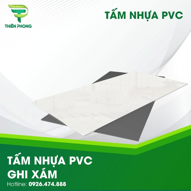 Tấm Nhựa PVC Ghi Xám 27 tam nhua pvc ghi xam