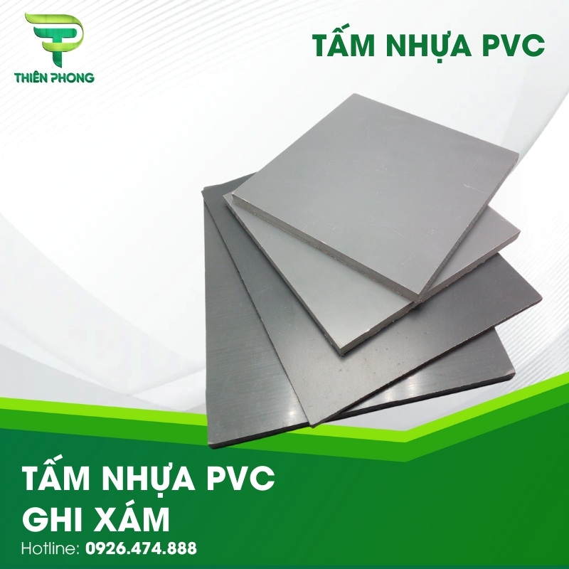 Tấm Nhựa PVC Ghi Xám 26 tam nhua pvc ghi xam