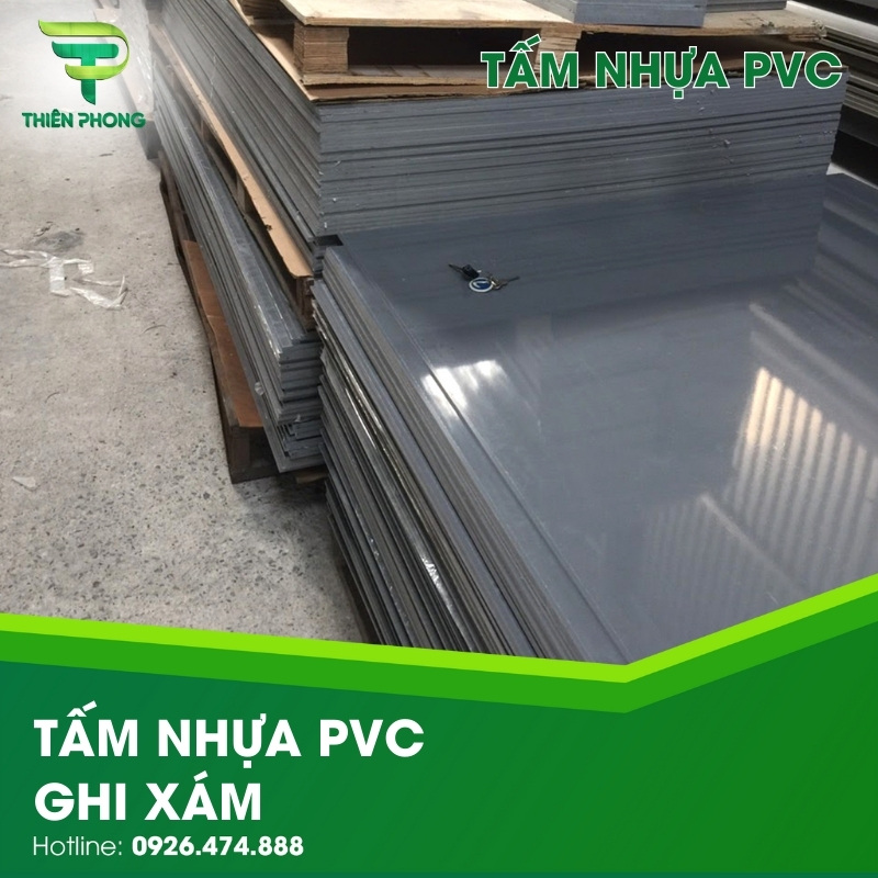 Tấm Nhựa PVC Ghi Xám 24 tam nhua pvc ghi xam