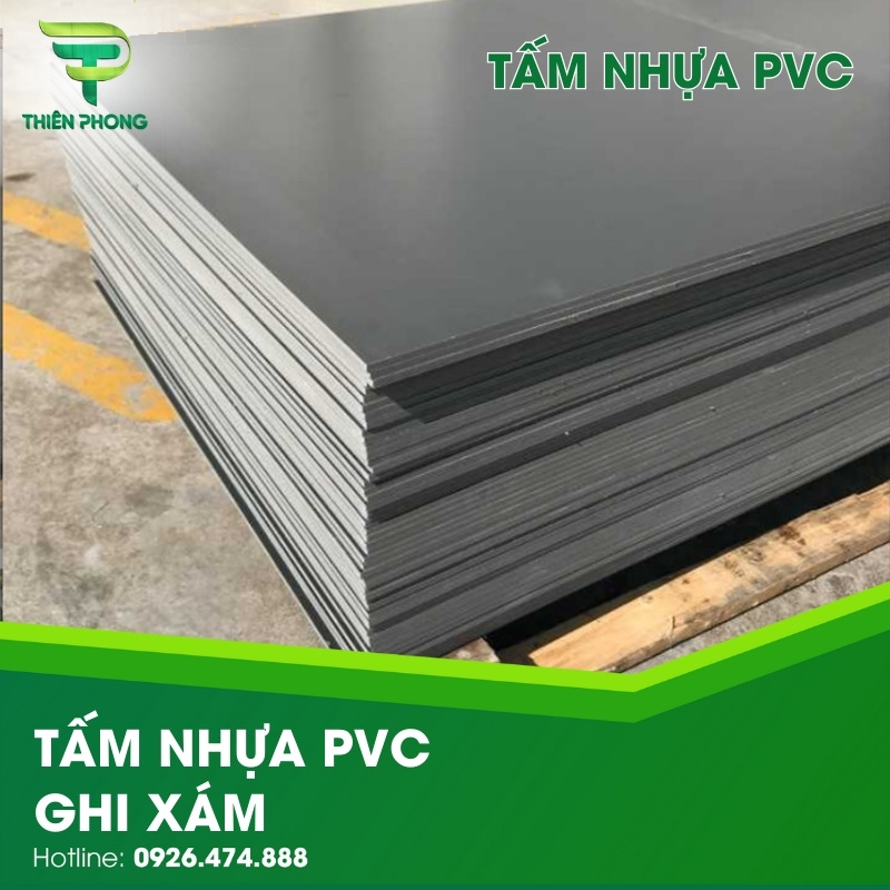 Tấm Nhựa PVC Ghi Xám 22 tam nhua pvc ghi xam
